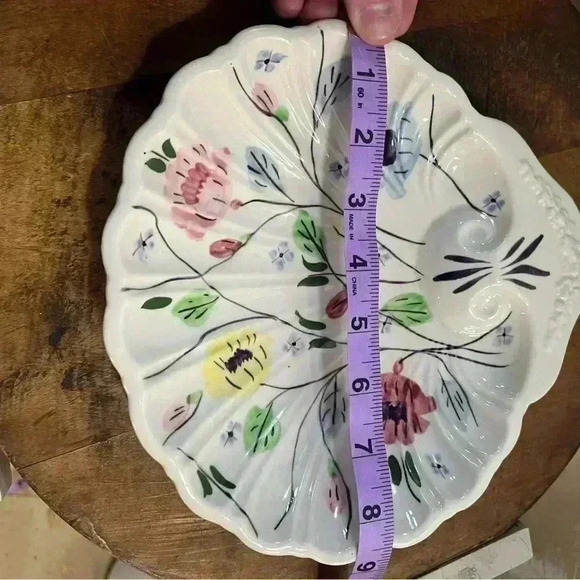 Vintage Blue Ridge Southern Potteries Shell Dish 9 Inch Excellent - Picture 4 of 6